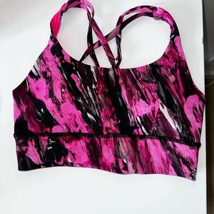 Pink Lululemon sports bra